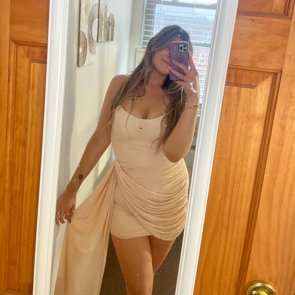 Mable| Corset dress with flowy side piece